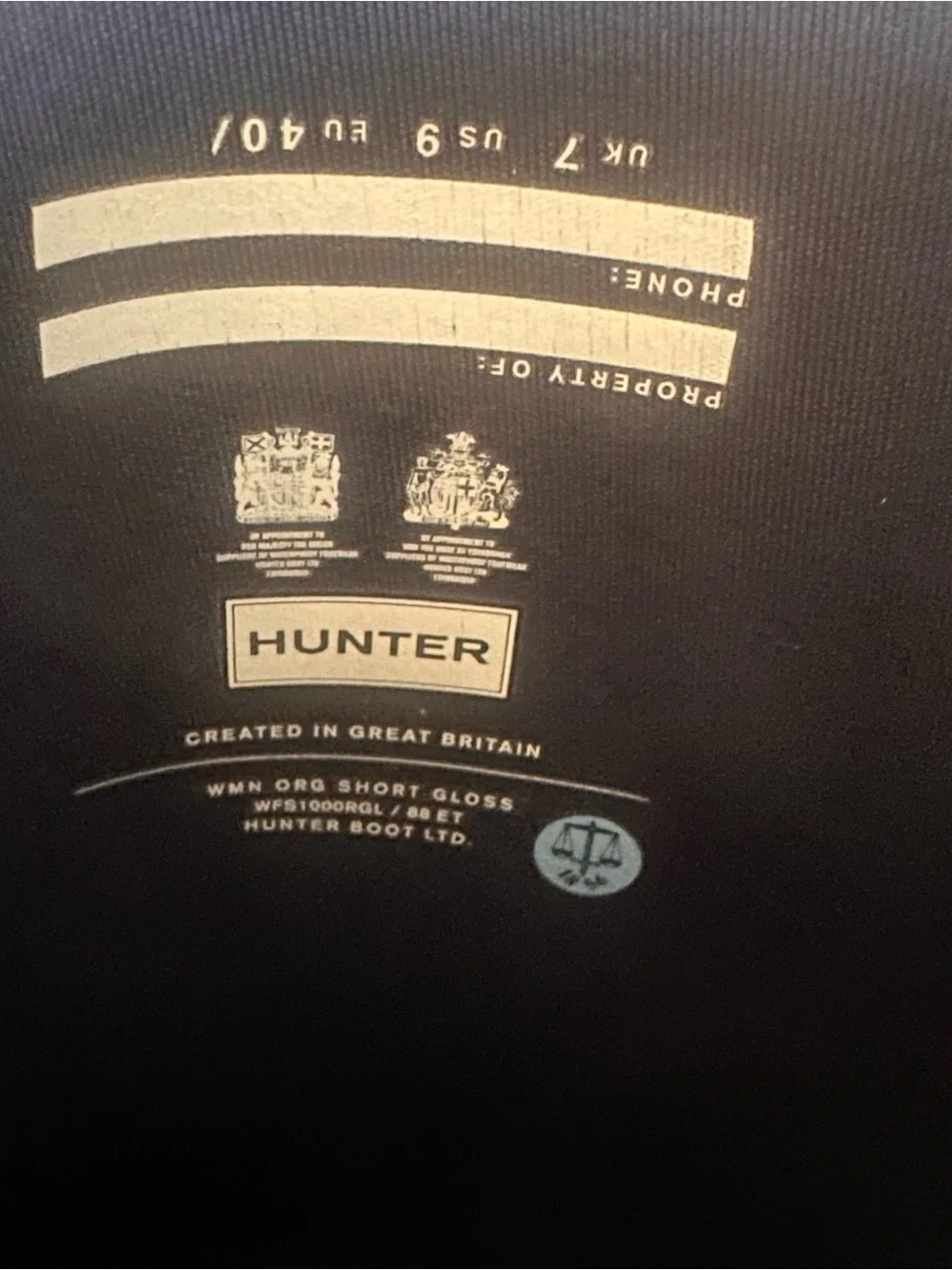 Hunter Navy Rubber Short Gloss Rain Boots